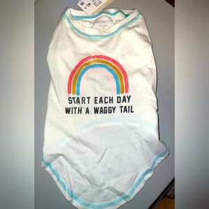 Cute tee for dogs “start each day with waggle tail”